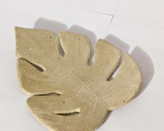 A sweet little leaf dish for your dresser.
