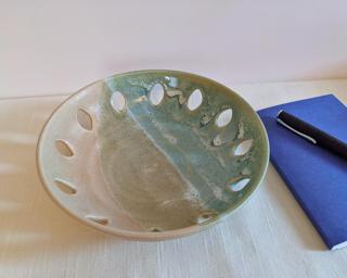 A stunning hand cut bowl for your table.