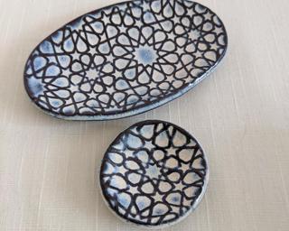 Two sweet little dishes for your dresser.