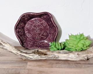 A sweet little textured dish for your dresser.