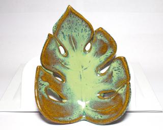 A sweet little leaf dish for your dresser.