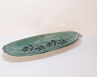 This long stenciled dish would look lovely on anyone's table.